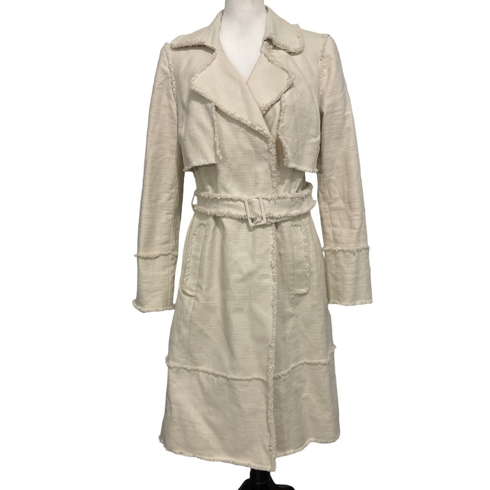 Etcetera Women’s Cream Belted Trench size 8